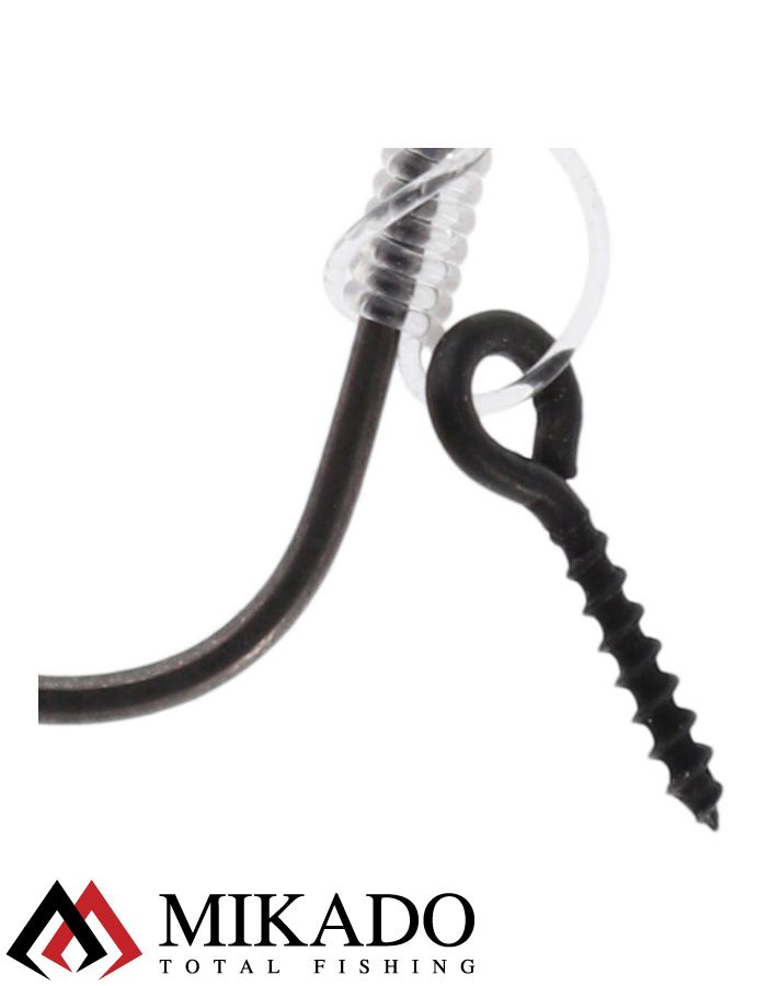 Поводок для плав бойлов Mikado CHOD RIG LONG 6см, кр.№2, 20 lbs, леска Chod Line с винтом (уп.-3шт.)