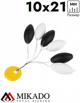 Буфер для сбирулино Mikado TROUT CAMPIONE оливка 10 x 21 мм.( 6 шт.)